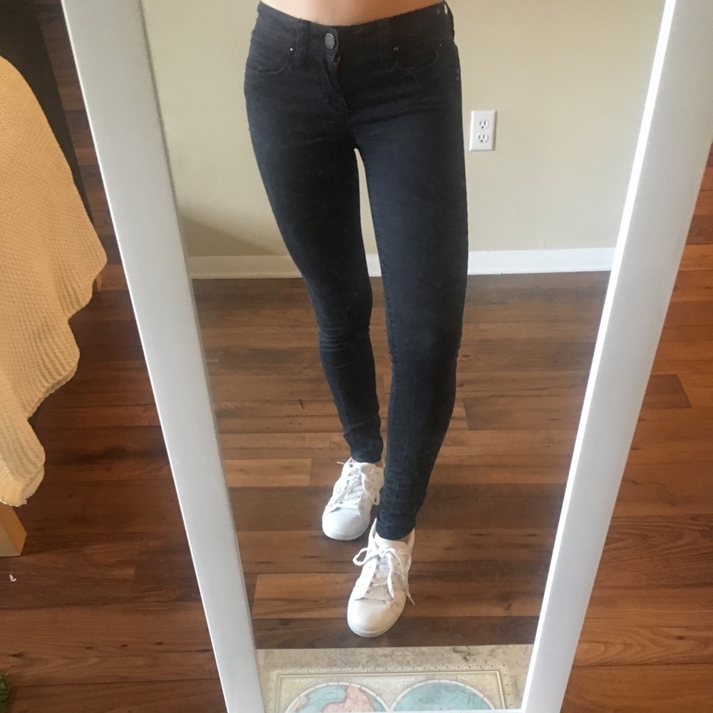 Black low rise jeans